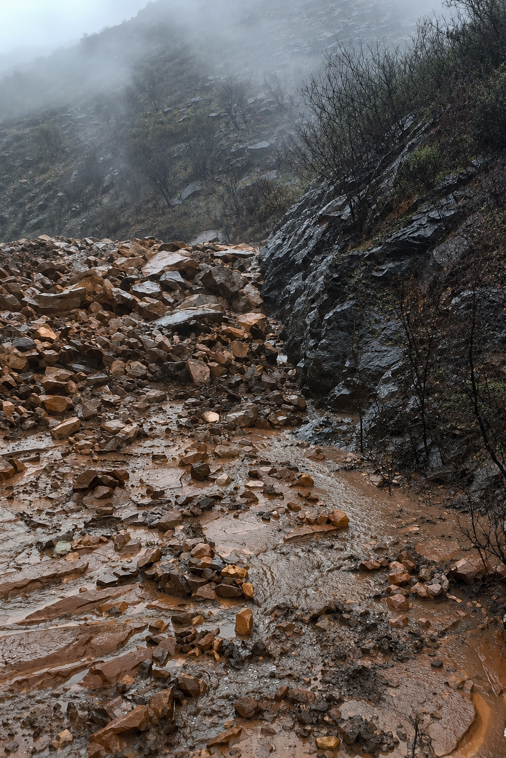 Franschhoek Pass Rock Fall