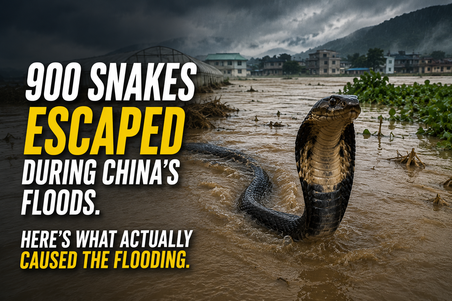 Around 900 Snakes Escaped During China’s Floods. Here’s What Actually Caused the Flooding
